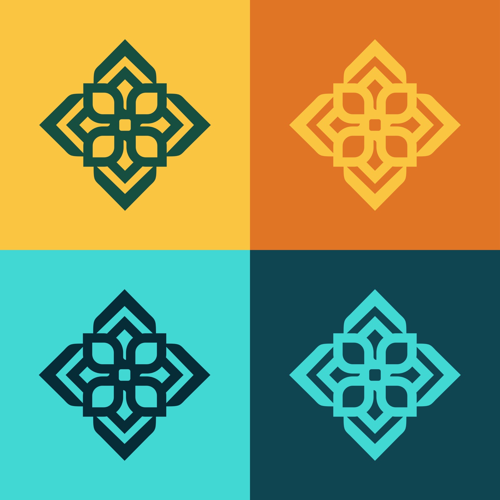 Logo on color fields